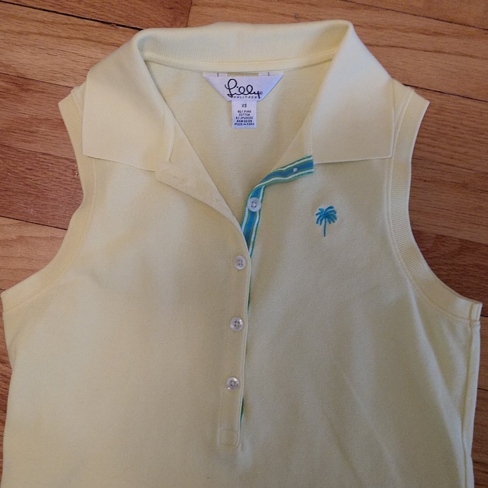 Lilly Pulitzer sleeveless yellow polo